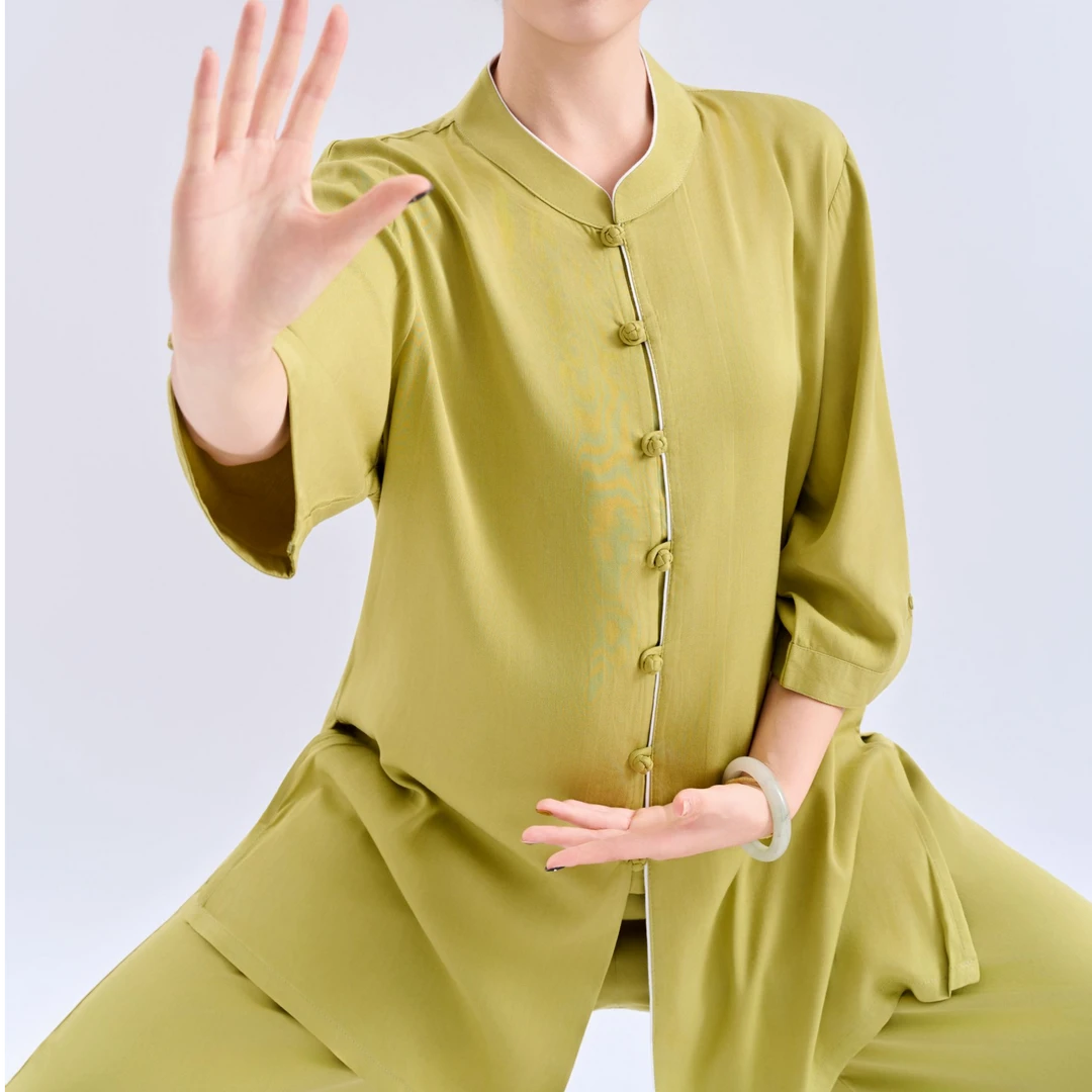 一举成功春夏冰爽棉质男女同款太极服立领小扣短袖太极拳练功表演