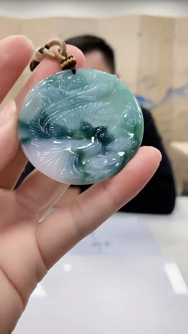 【闪购商品】定制翡翠未镶嵌5152bb-毛货挂件69