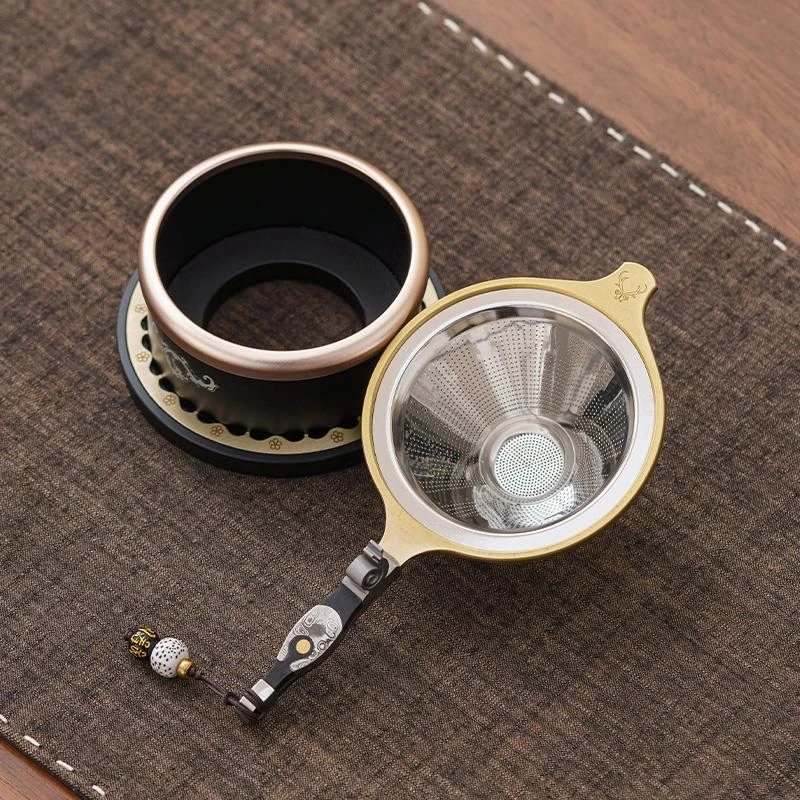 鹿角铜茶漏茶滤不锈钢泡茶过滤器茶叶滤网茶水分离器茶隔滤茶器