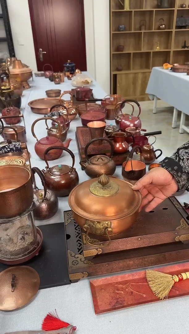 纯紫铜羊头双人锅（不带电磁板请联系后台减10）