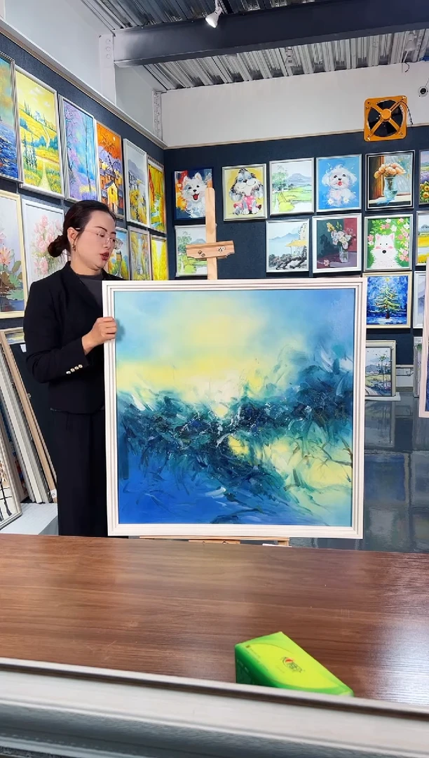 【闪购商品】油画95号 80*80 极光-手绘油画