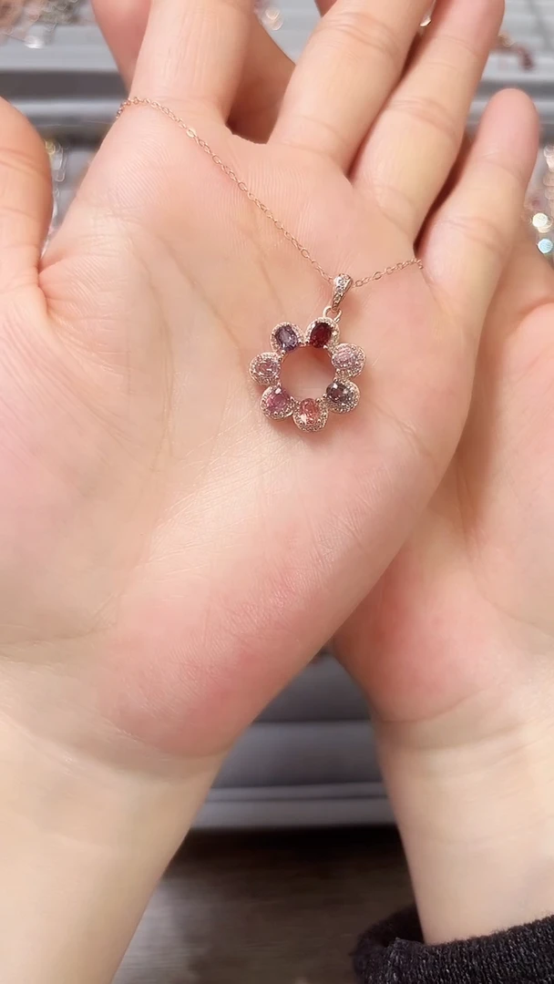 【闪购商品】尖晶石项链银S925镶嵌09