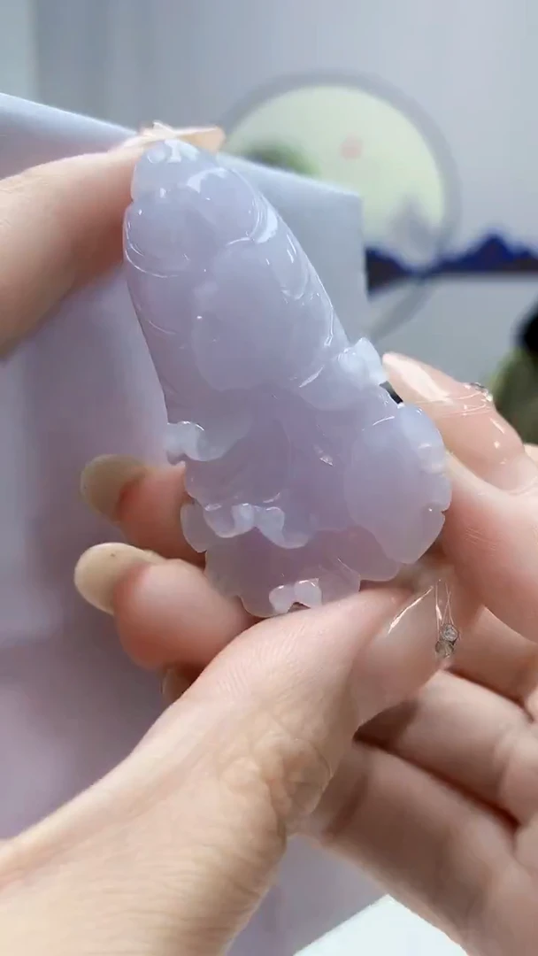 未镶嵌定制翡翠4829DD-毛货挂件77