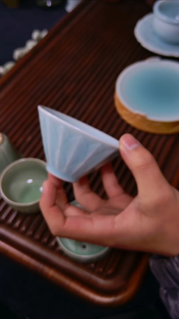 d****5和青禾粉青斗笠杯