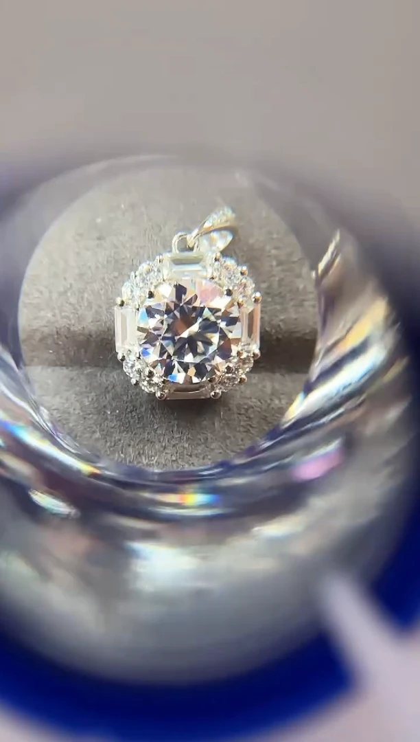 主播定制链接 方形吊坠5ct