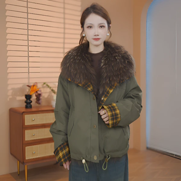 2025新款貉子毛皮草双面穿外套