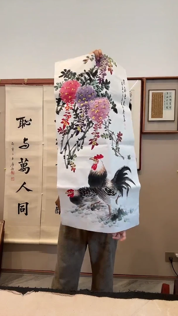 国画j李老师国画作品一件