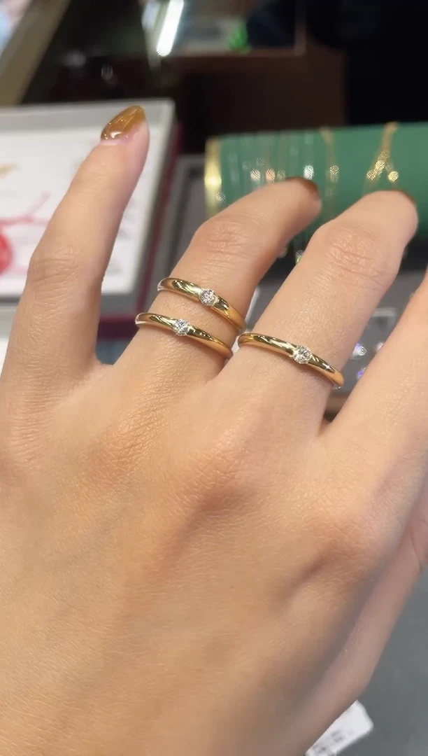 【闪购商品】钻石戒指18K金镶嵌X素款钻石戒指多样性发一