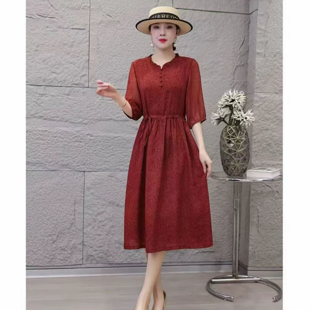 M1785女装连衣裙气质时尚夏季休闲中长款裙子