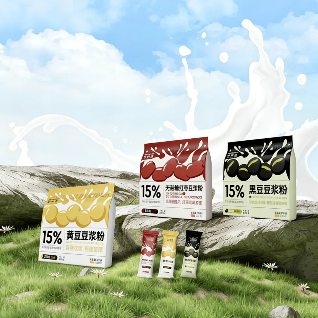 【野森林】豆浆粉黄豆豆浆粉黑豆豆浆粉无蔗糖红枣豆浆粉冲泡即食