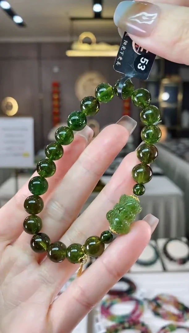 【闪购商品】碧玺单圈手串8mm+未镶嵌一物一证dan