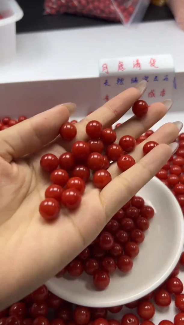 南红玛瑙未镶嵌颈饰w2186满肉南红10mm*20颗