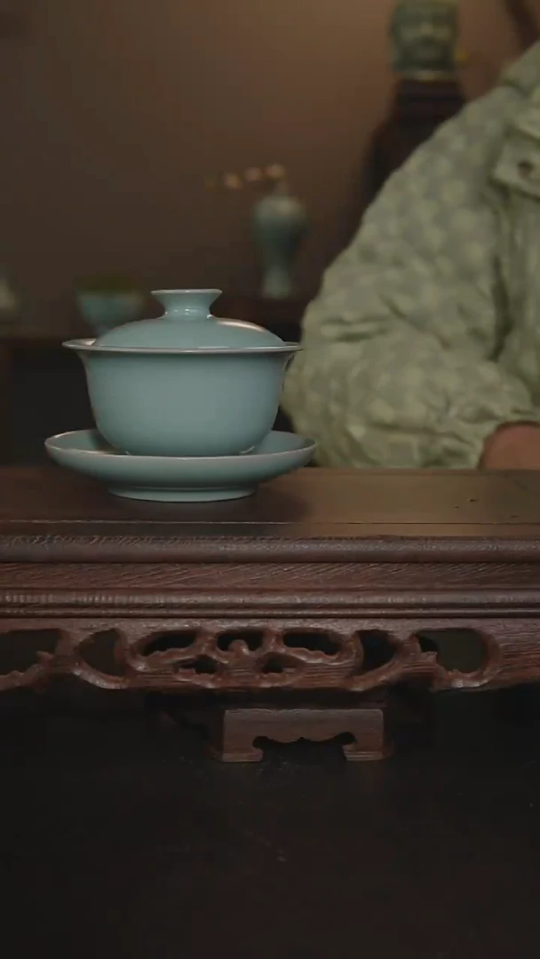 摆件瓷仿古手工盖碗