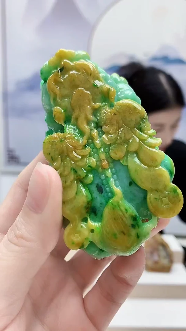 未镶嵌定制翡翠4812ry-毛货挂件78