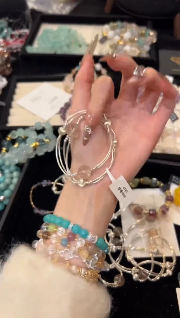 未镶嵌手链水晶铜发晶设计款手串