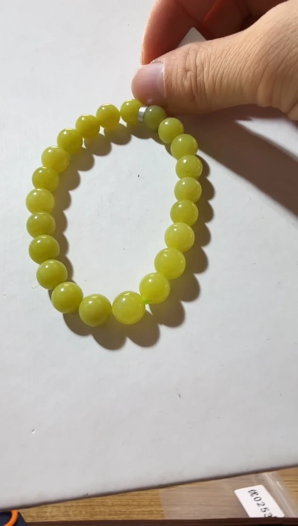 未镶嵌岫玉手链优0275 约8mm 多样性发一件