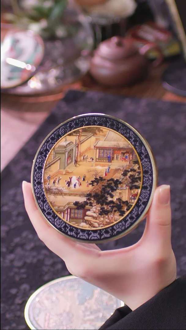 壹藏贰宝十二月月令图案铜圈杯垫一片