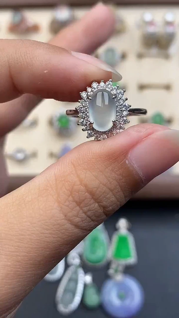 银S925镶嵌定制翡翠46436347