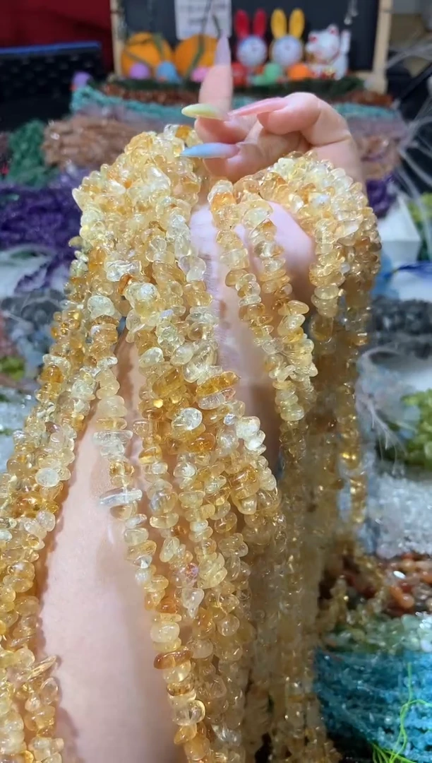 水晶珠宝半成品未镶嵌黄水晶