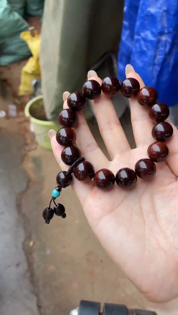 手串/手链黄花梨/降香黄檀海南黄花梨老料手串1.5X15颗