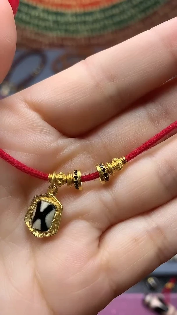 玛瑙/玉髓单珠18K金镶嵌胡***话20250724