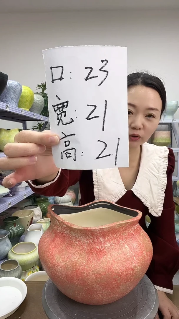 12.4陶瓷花盆直播链接高.     21 口23