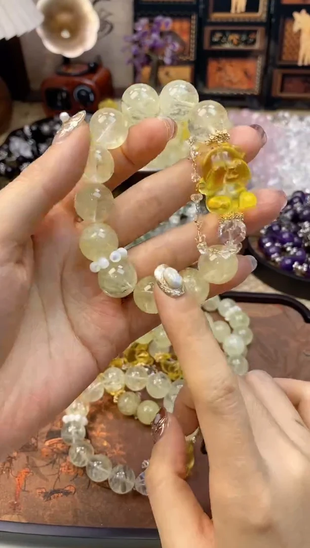 【闪购商品】黄晶手链未镶嵌6015手串