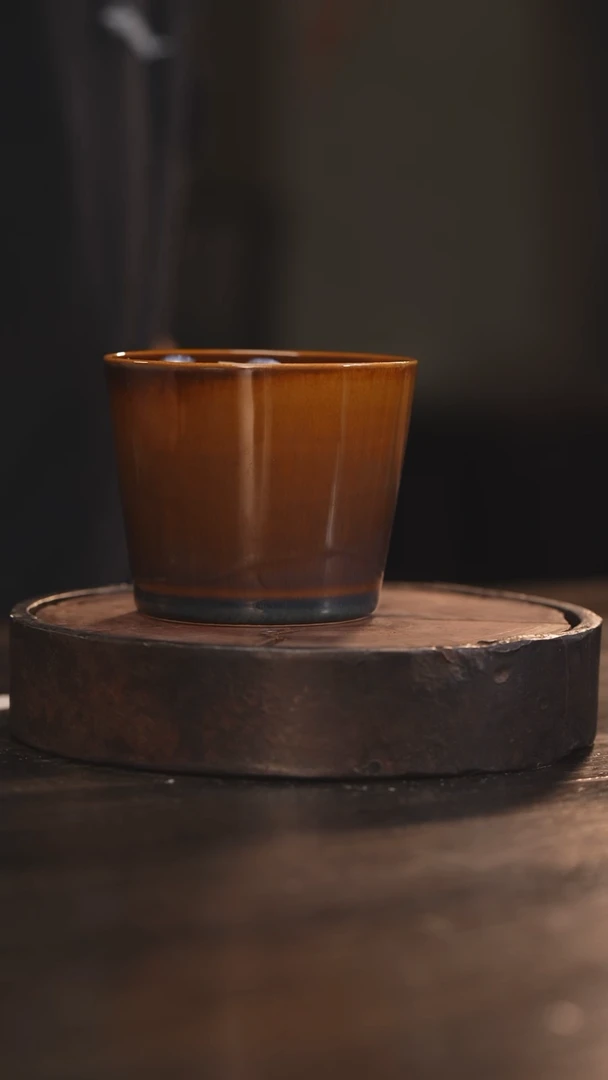 【闪购商品】杯10柴房陶瓷丨焦糖色大可乐杯