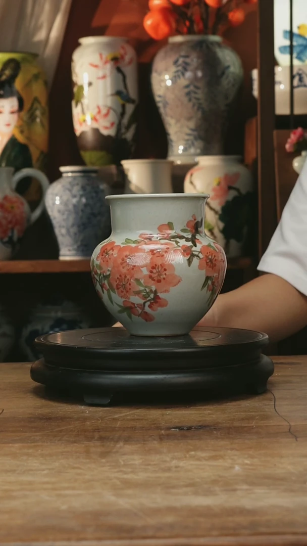 瓶景德镇设计师釉下手绘陶瓷花瓶