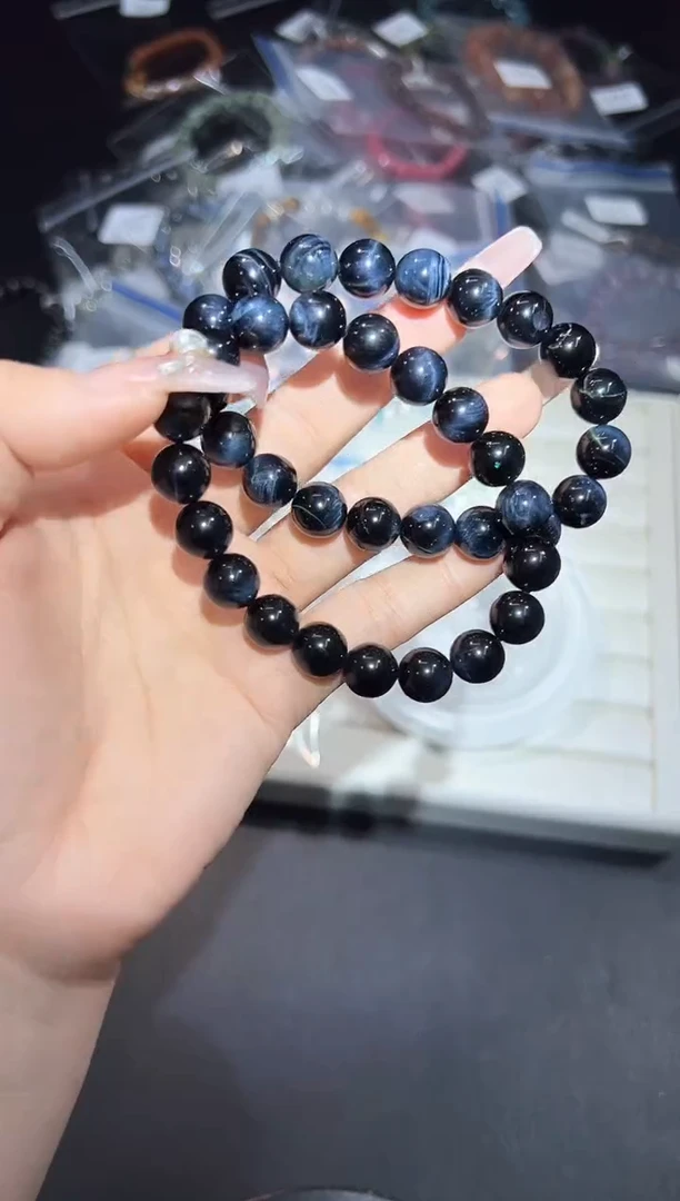 木变石（虎睛石）未镶嵌手链30v多样性发其一/1条默认微瑕