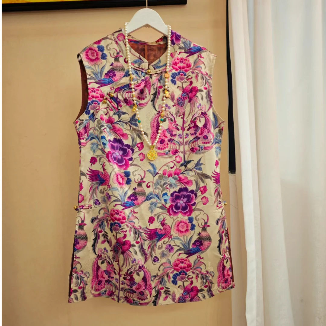 【芙蓉锦鸡】2025夏季新款新中式国风老料短袖-LMR