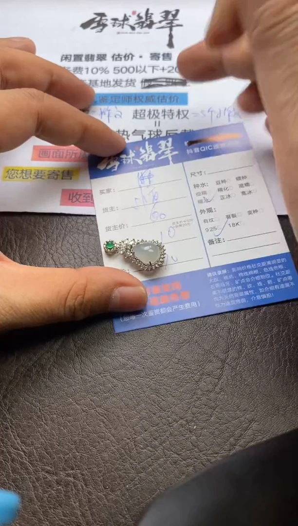 【闪购商品】翡翠颈饰银S925镶嵌11112140259