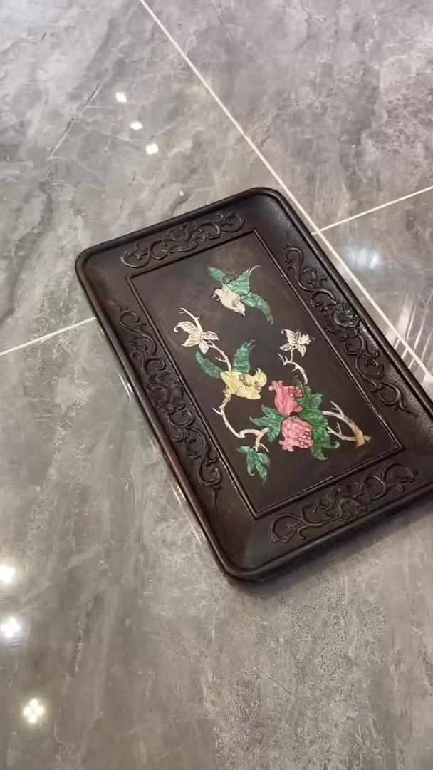 木鸟踏花枝茶盘茶盘