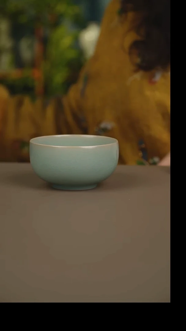 杯仿古天青罗汉微暇