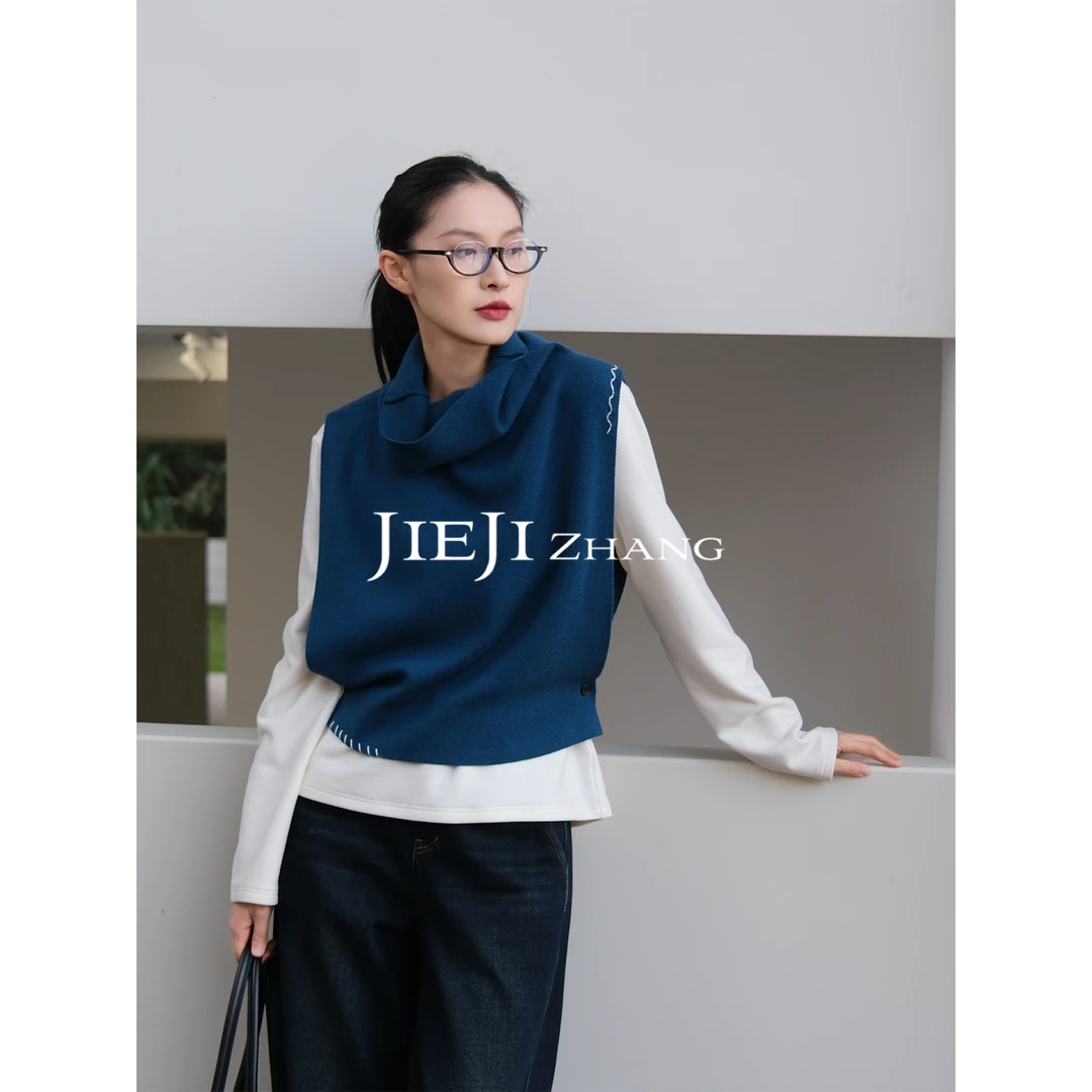 【JIEJI ZHANG】美利奴羊毛高级定制秋冬时尚百搭毛衫351261