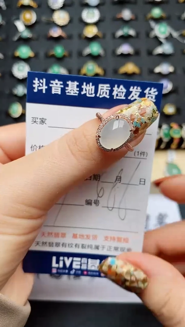 翡翠戒指银S925镶嵌.............