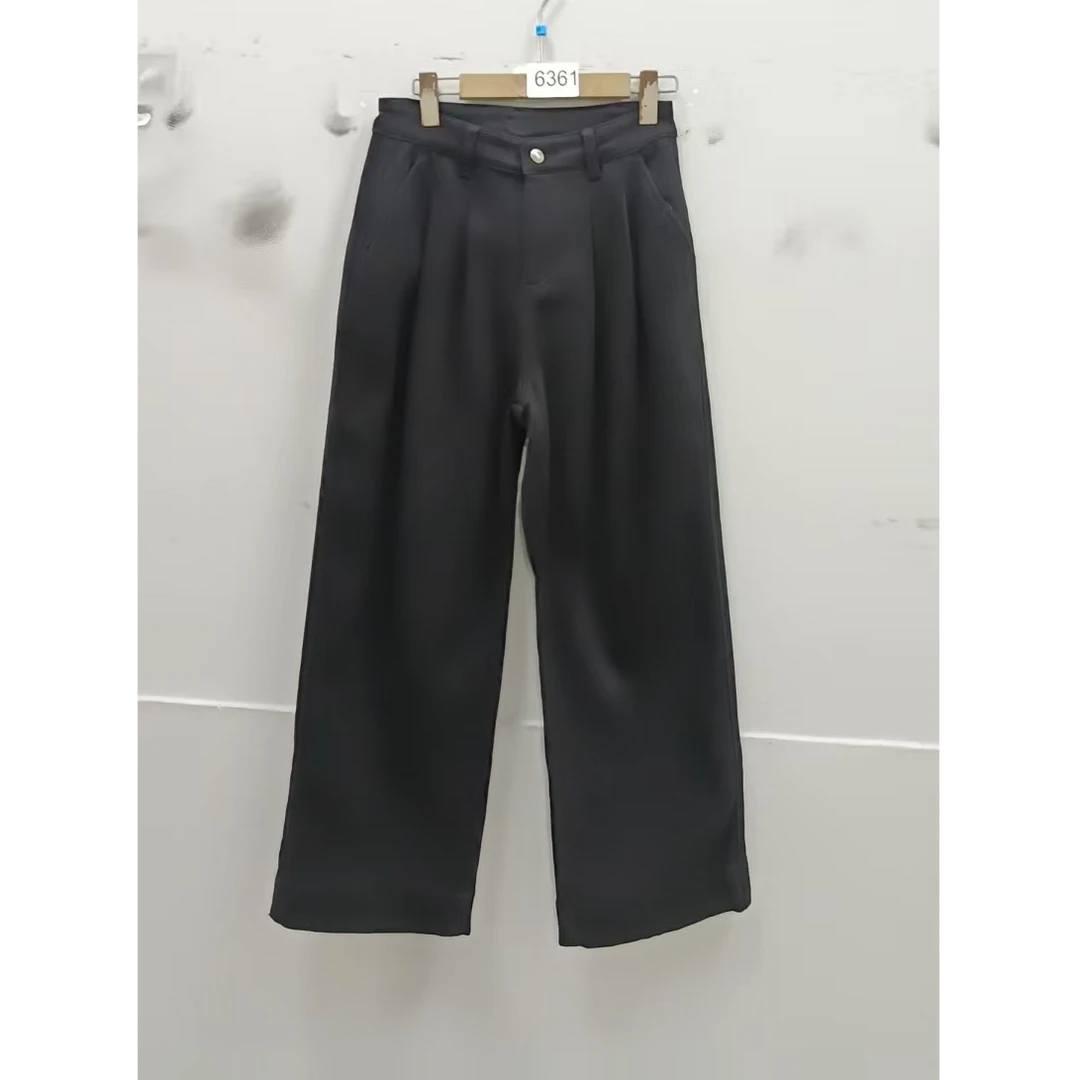 时尚设计师休闲裤直筒阔腿裤6361