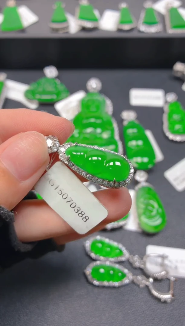 吊坠(不含链)银S925镶嵌翡翠1