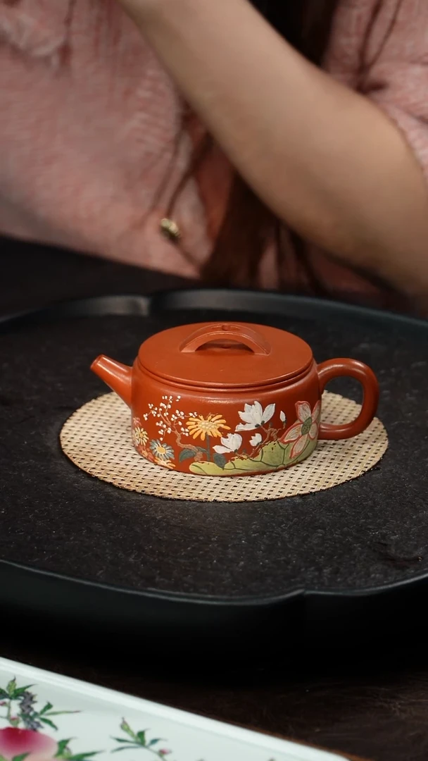 茶壶紫砂惠慧 汉瓦106 朱泥 130毫升