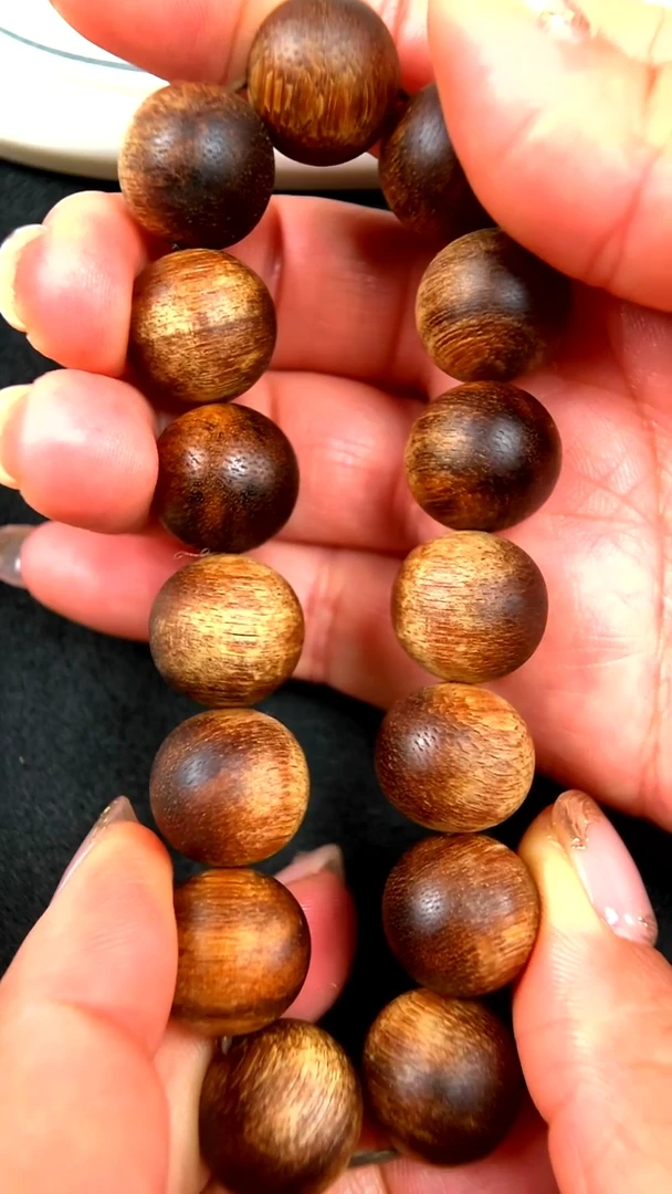 【闪购商品】沉香手串SGH02天然玉化富森红土圆珠单圈