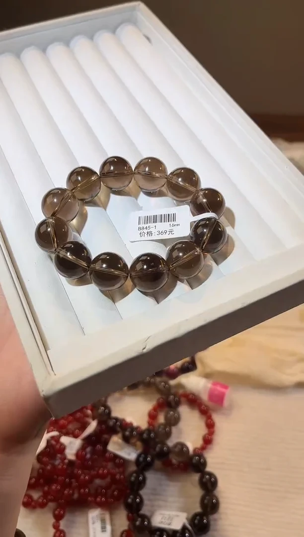 合成欧泊未镶嵌手串多样性发一Q28茶晶16mm