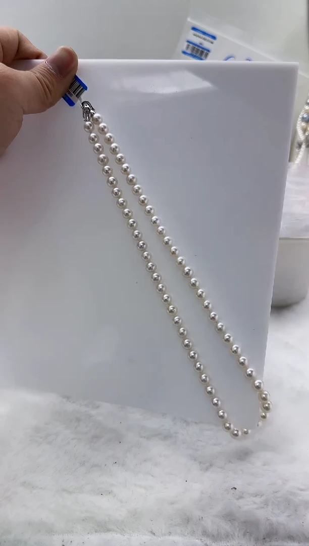 【闪购商品】淡水珍珠DA银S925镶嵌d200 白珠串链7