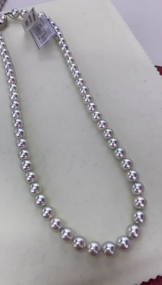 【闪购商品】海水珍珠颈饰未镶嵌真多麻蓝玫瑰7-7.5满珠链