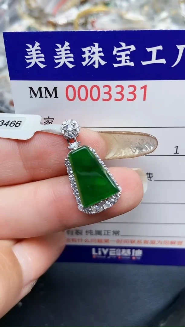 【闪购商品】翡翠颈饰银S925镶嵌3331