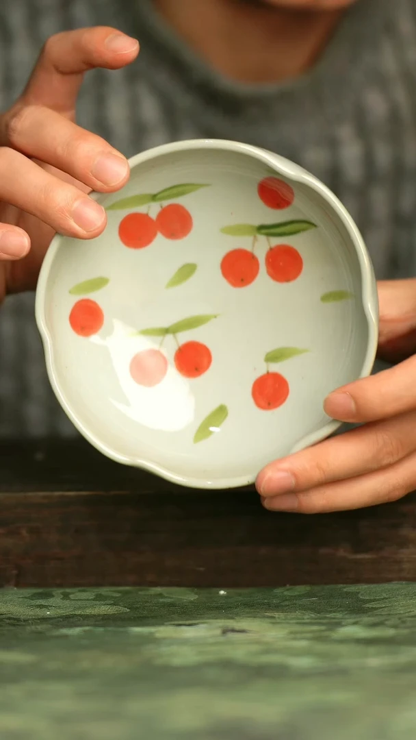 陶瓷青诗集手工手绘瓷器