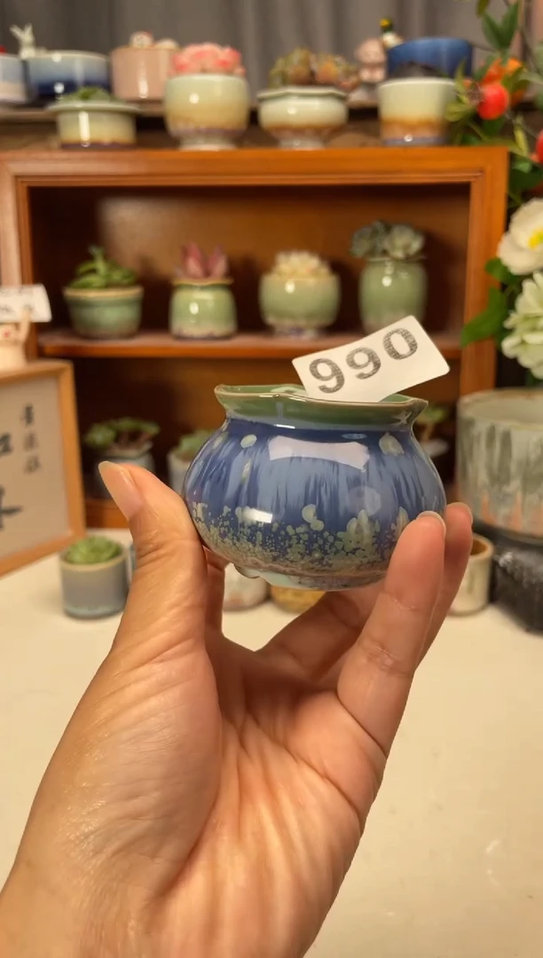 瓷片990知木小芳花盆