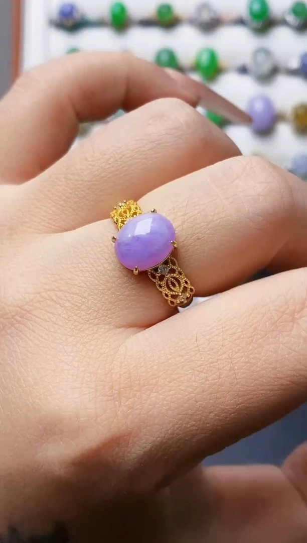 银S925镶嵌戒指翡翠3392