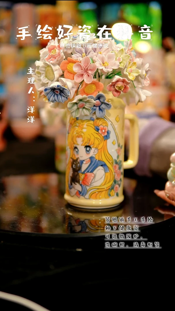 景德镇陶瓷花&L017（随机发6朵）