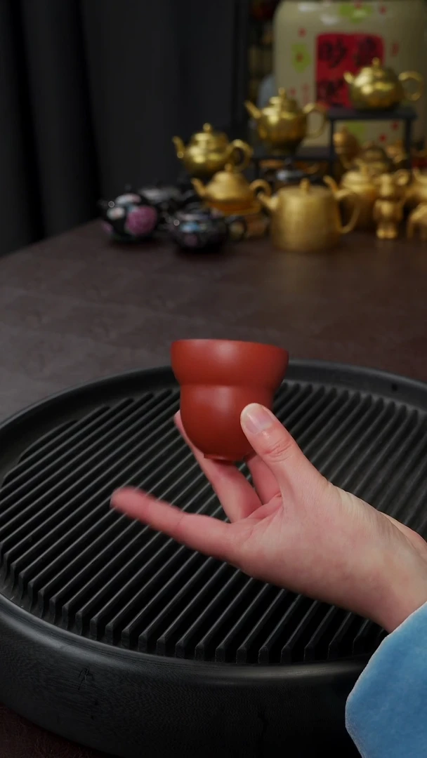 【闪购商品】杯【宜景窑系列】朱泥葫芦杯子