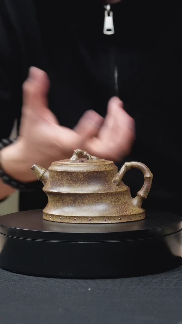 【闪购商品】紫砂茶壶虎皮金砂斜竹